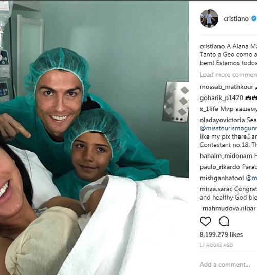 Cristiano Ronaldo sai 5 kuu jooksul 3 uue lapse isaks