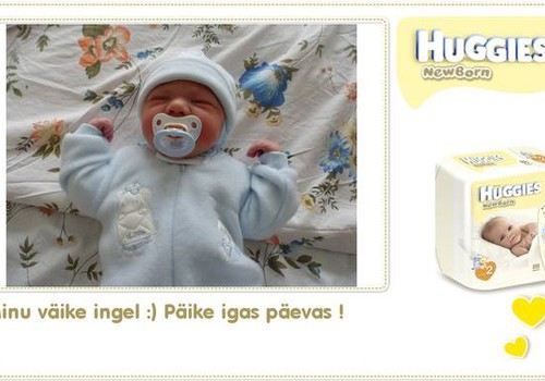 Kollaaži kolmanda nädala võistluse võitja, kes võidab endale Huggies ® Newborn mähkmed ja öökulli müts beebile!