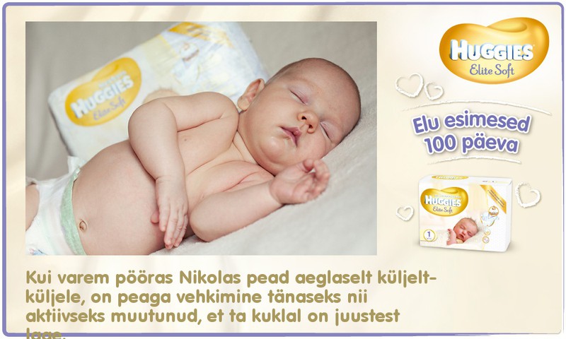 Huggies® Elite Soft esitleb: Beebi 100 esimest elupäeva (54. päev)