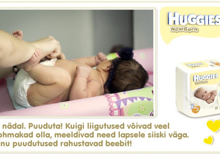 Kolmas nädal koos Huggies® Newborn mähkmetega