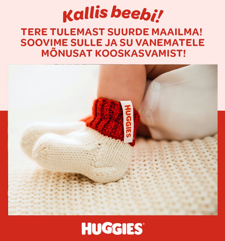 Huggies kingib jõulude ajal sündinud beebidele siiralt kootud sokid