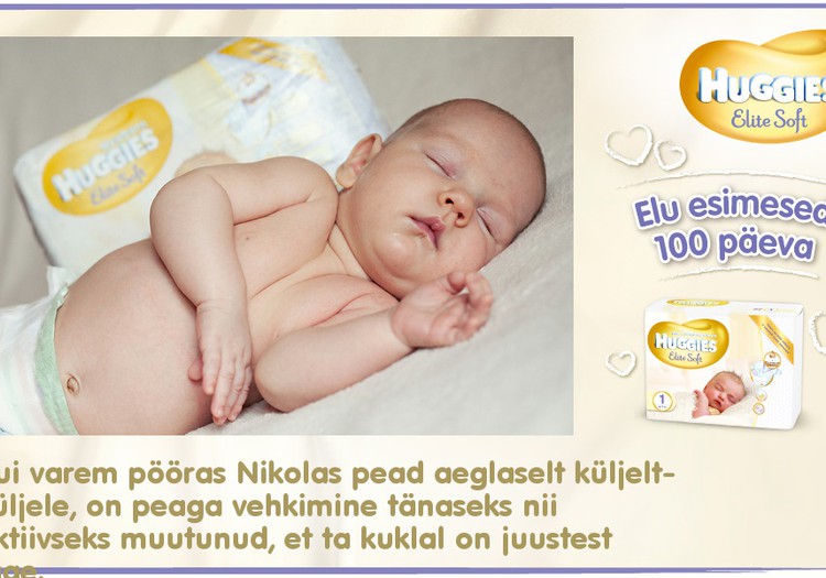 Huggies® Elite Soft esitleb: Beebi 100 esimest elupäeva (54. päev)