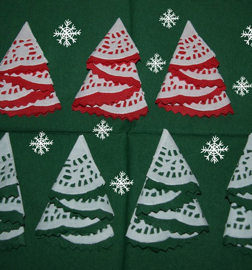 Jõulumeisterdused: Kaunid salvrättidest kuusepuud jõulukaartidele ja kingipakkidele