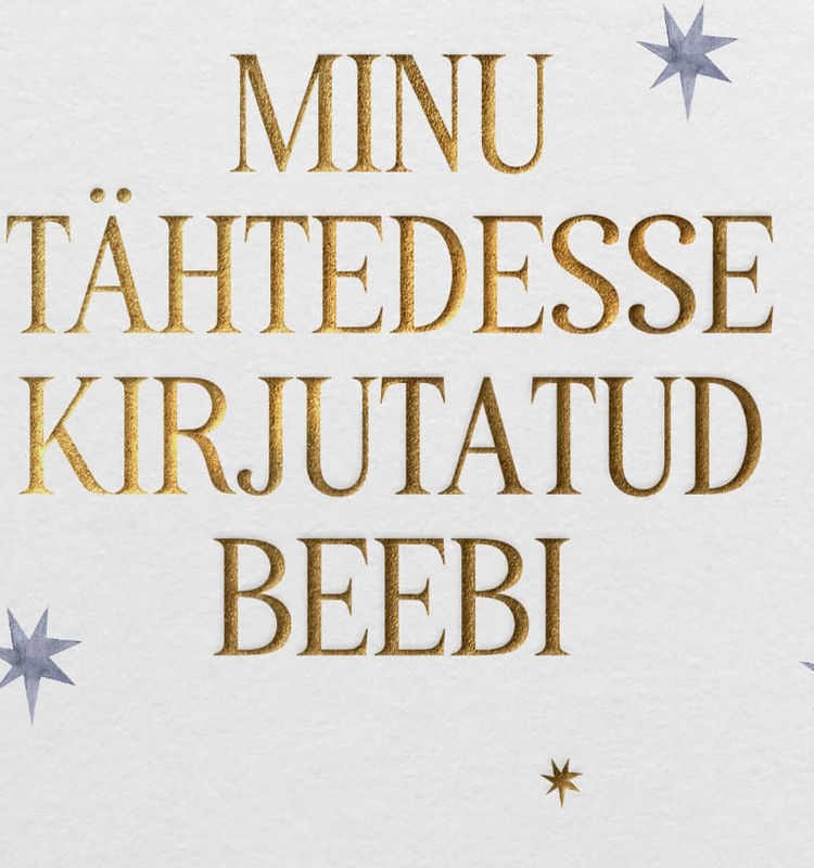 AUHINNAMÄNG! Võida armas raamat "Minu tähtedesse kirjutatud beebi"