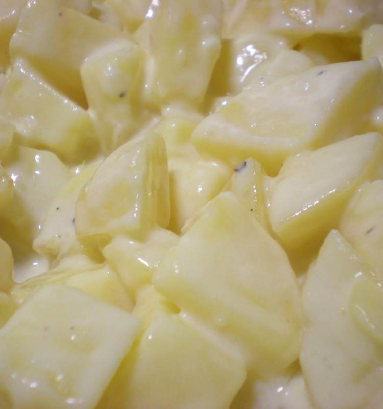 Koore-küüslaugu kastmes kartulid