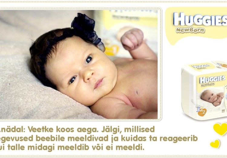 Üheteistkümnes nädal koos Huggies® Newborn mähkmetega