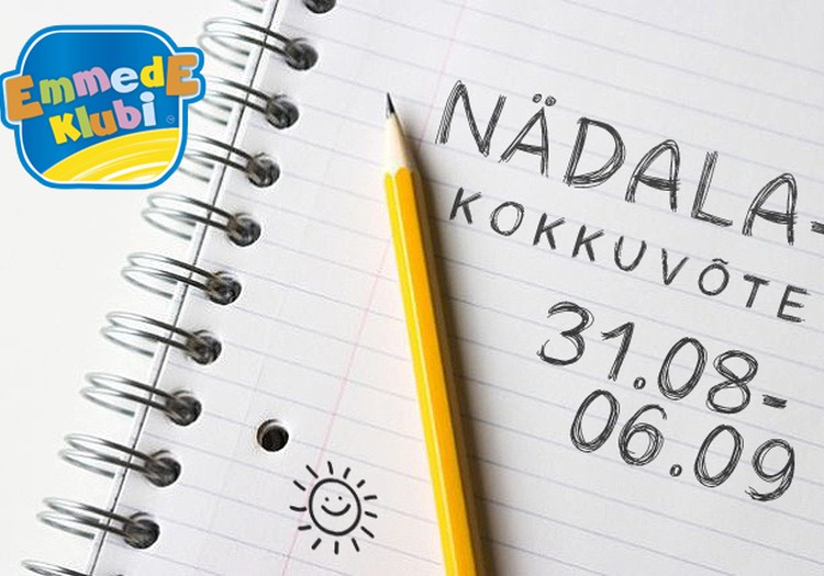 Nädalakokkuvõte 31.08-06.09.'15