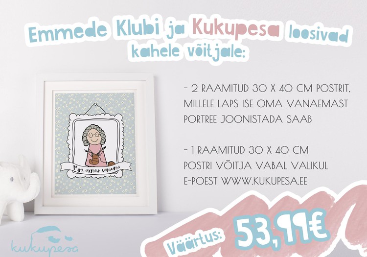 EMADEPÄEVALOOS! 50€ väärtuses auhindu Kukupesalt!